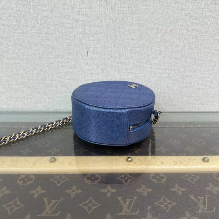 CHANEL 炫彩圓餅斜背鏈條包12*5*12 98新配件塵袋保卡-2