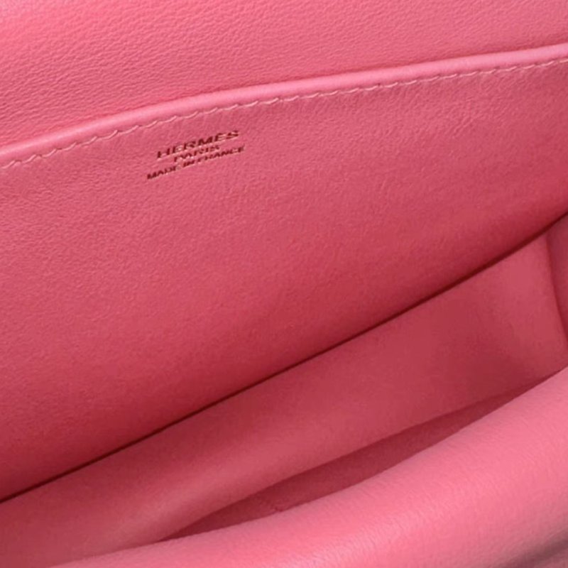 HERMES 唇膏粉金扣halzan mini手提肩背斜背包21.5*14*6.5 98新配件塵袋-1