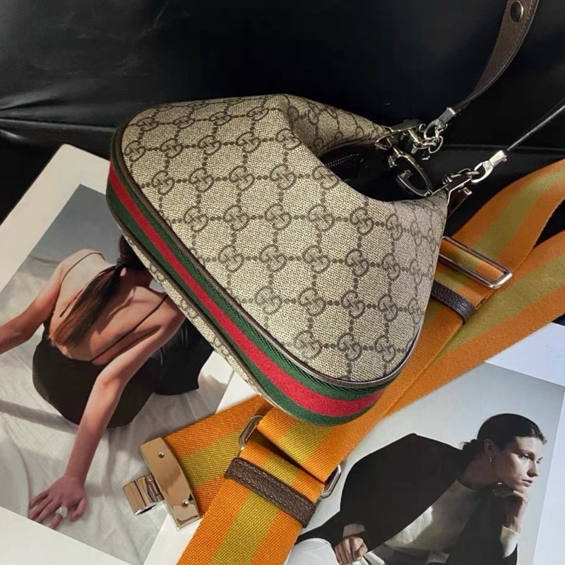 Gucci 老花 attache小號餃子包肩背斜背郵差包23*22*5 99新配件塵袋盒子-2