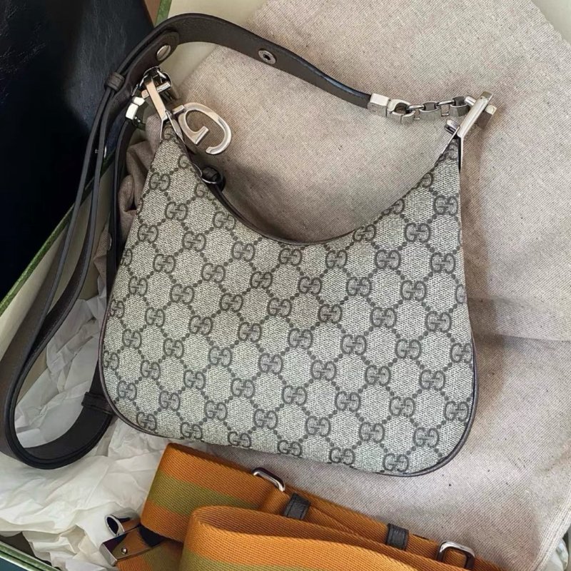 Gucci老花 attache小號餃子包肩背斜背郵差包23*22*5 99新配件塵袋盒子-4