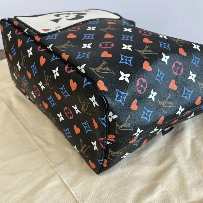 LV game on撲克牌系列子母手提肩背包芯片款31*28*16 98新配件塵袋-2