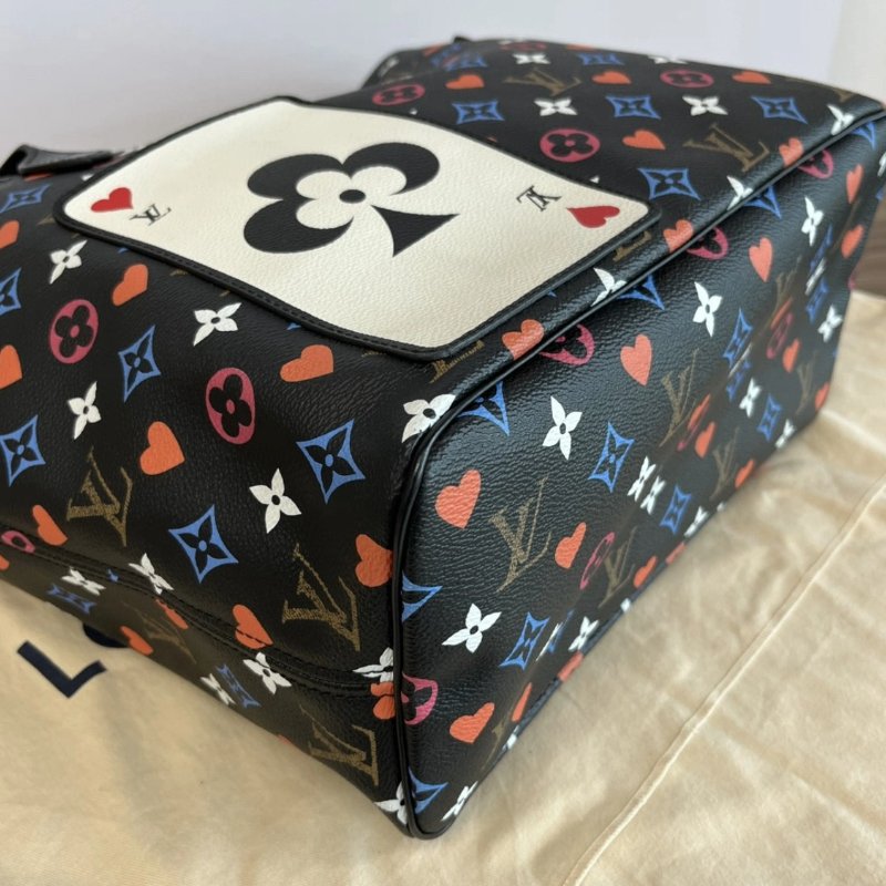 LV game on撲克牌系列子母手提肩背包芯片款31*28*16 98新配件塵袋-4