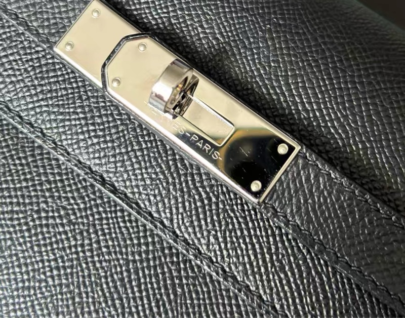 🌈Hermes🧡Depeches 25🧡黑色銀扣🌟98.5新🌈Epsom皮🌟-1