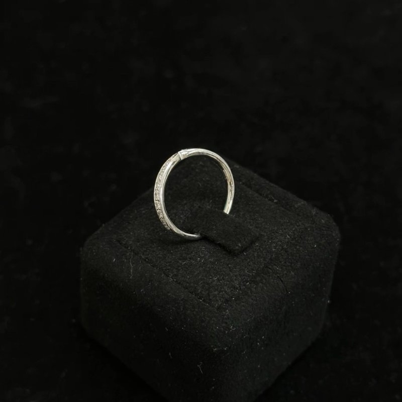 TIFFANY Harmony 系列鉑金鑲鑽戒指49碼 99新配件盒子-2