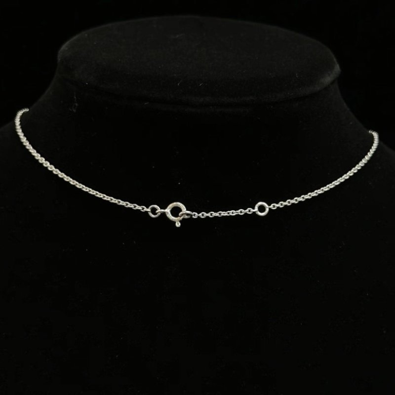 HERMES 白金康康滿鑽項鍊鏈長38cm 98新配件盒子-3