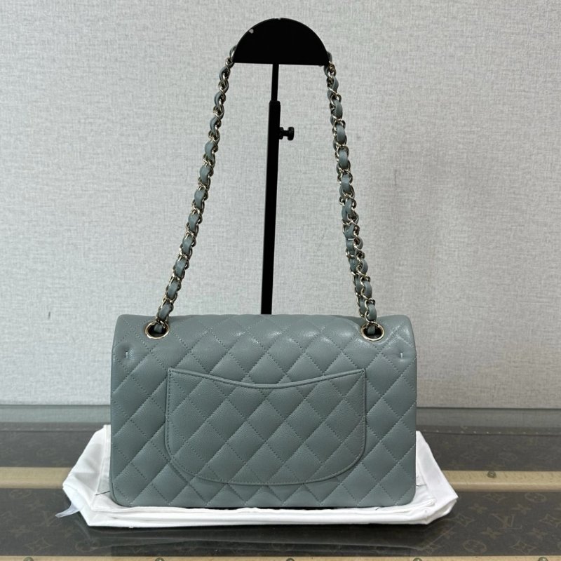 CHANEL 綠金荔枝牛皮CF中號25*16*7 98新配件塵袋-5