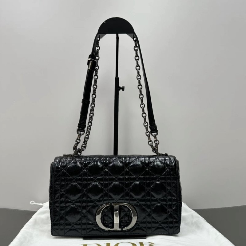 DIOR caro系列油蠟皮中號肩背斜背包25.5*15.5*8 99新配件塵袋-0