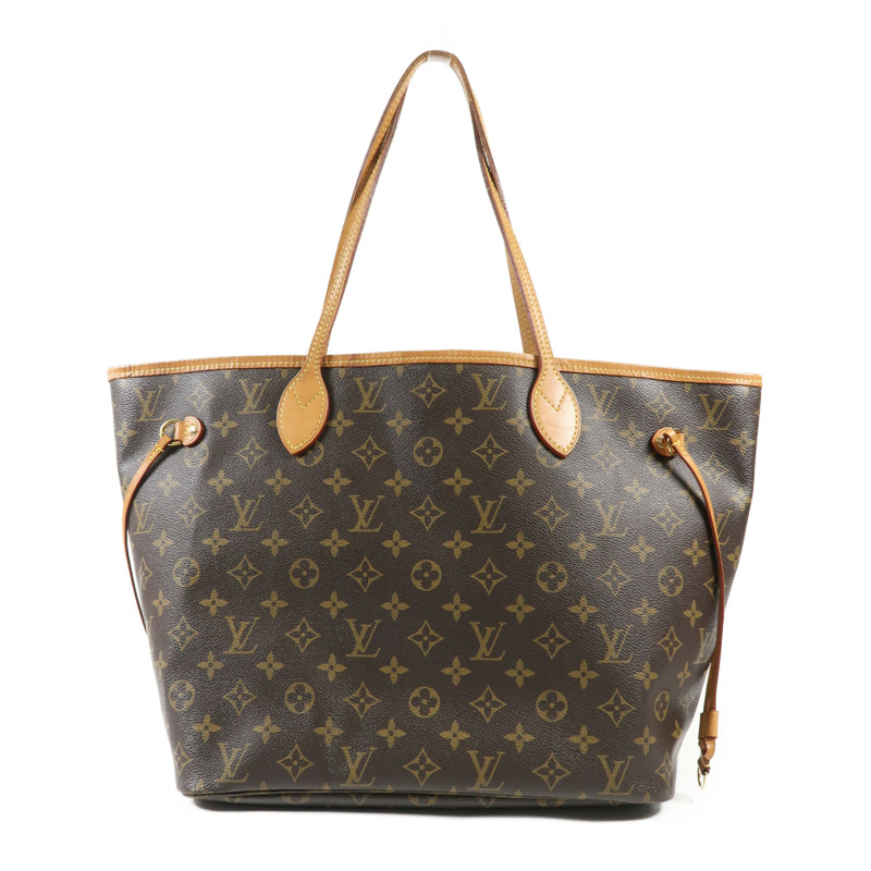 LOUIS VUITTON Monogram Neverfull MM金扣肩背袋手挽袋-0