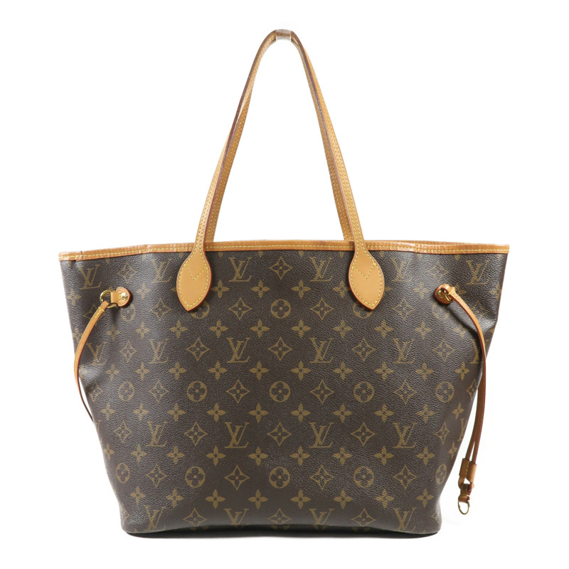 LOUIS VUITTON Monogram Neverfull MM金扣肩背袋手挽袋-1