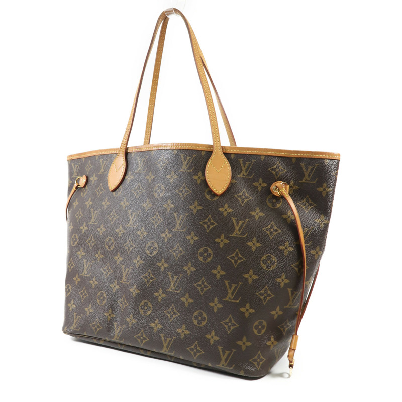 LOUIS VUITTON Monogram Neverfull MM金扣肩背袋手挽袋-2