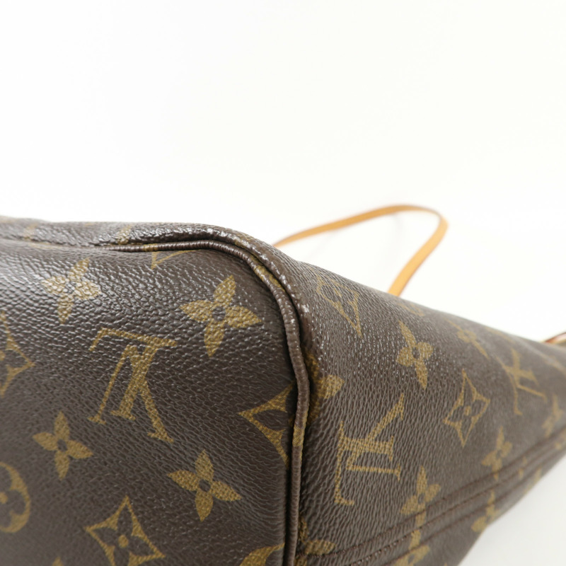 LOUIS VUITTON Monogram Neverfull MM金扣肩背袋手挽袋-12