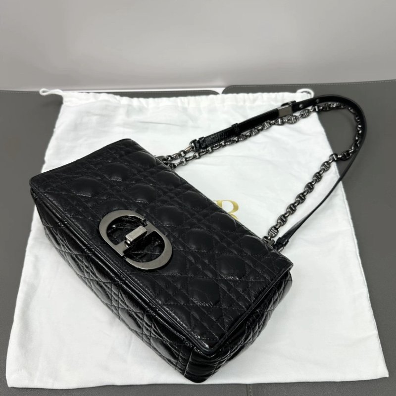DIOR caro系列油蠟皮中號肩背斜背包25.5*15.5*8 99新配件塵袋-2