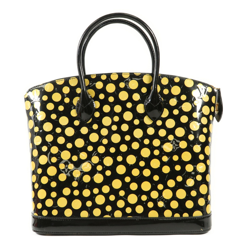 LOUIS VUITTON Vernis Lockit MM Yayoi Kusama金扣手挽袋-1