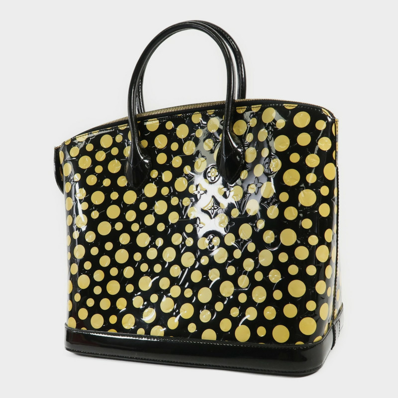 LOUIS VUITTON Vernis Lockit MM Yayoi Kusama金扣手挽袋-2