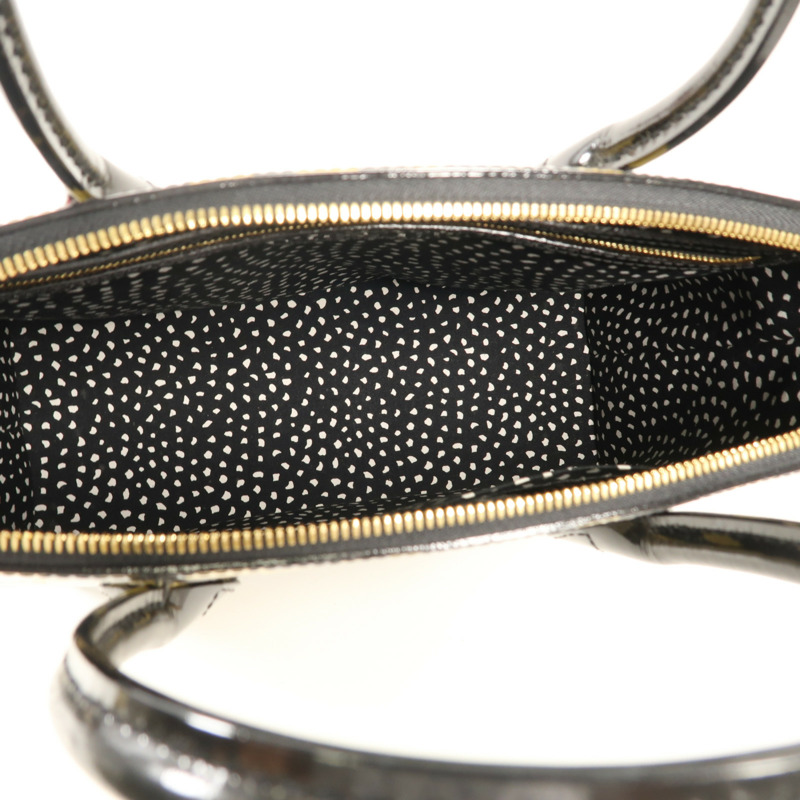 LOUIS VUITTON Vernis Lockit MM Yayoi Kusama金扣手挽袋-4