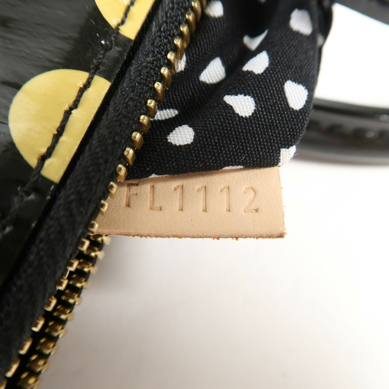 LOUIS VUITTON Vernis Lockit MM Yayoi Kusama金扣手挽袋-6