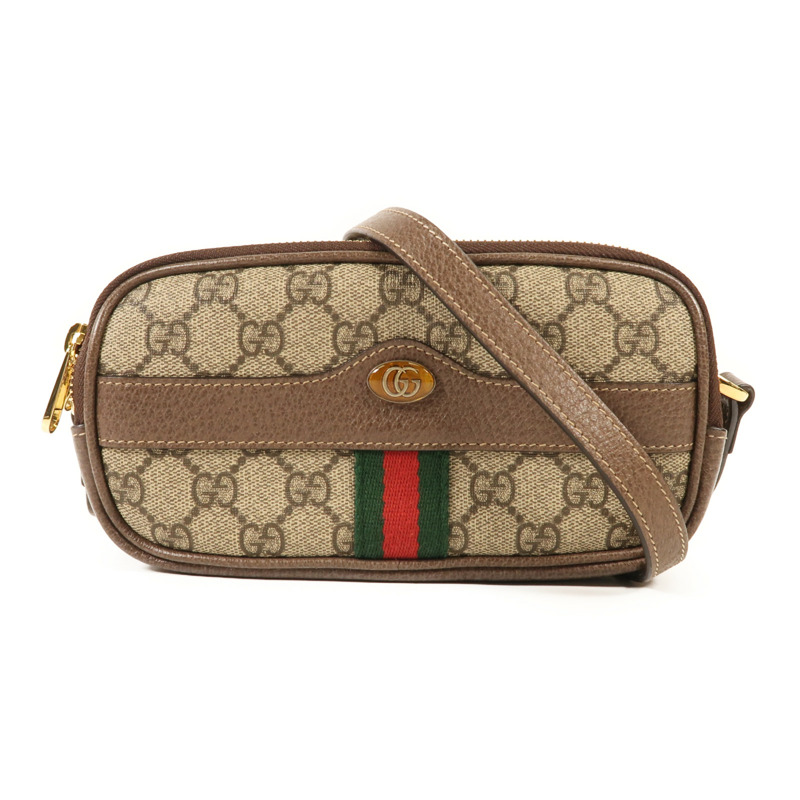 GUCCI 塗層帆布Ophdia GG Supreme金扣肩背袋-0