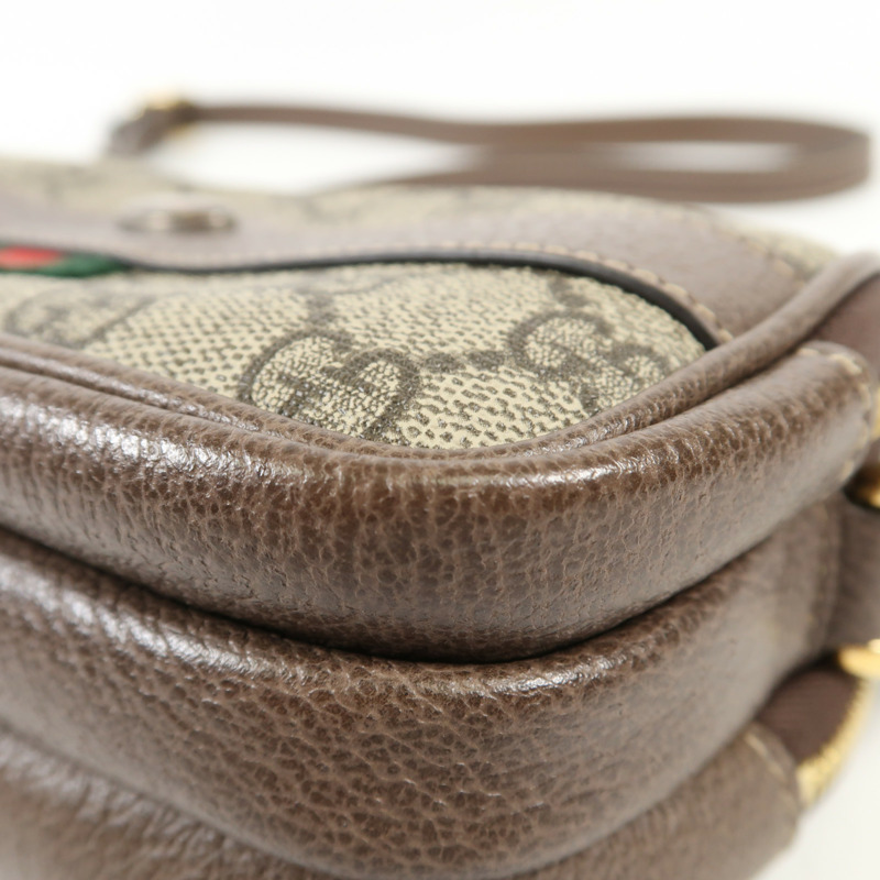 GUCCI 塗層帆布Ophdia GG Supreme金扣肩背袋-10
