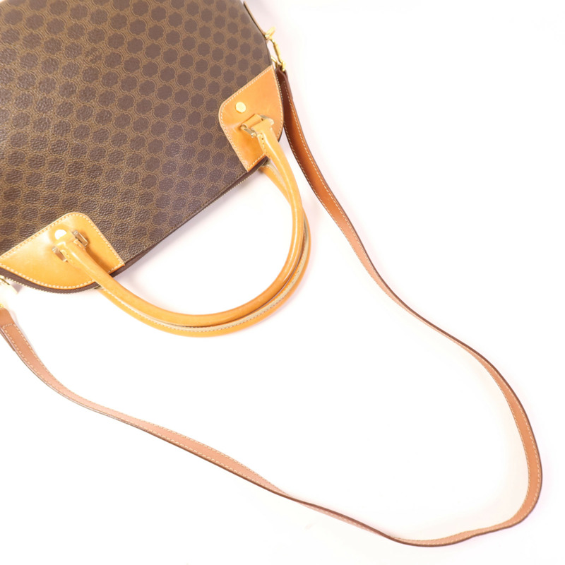 CELINE 塗層帆布Shoulder Bag金扣手挽肩背兩用袋-4