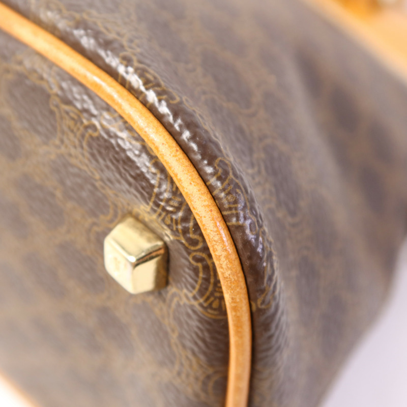 CELINE 塗層帆布Shoulder Bag金扣手挽肩背兩用袋-5