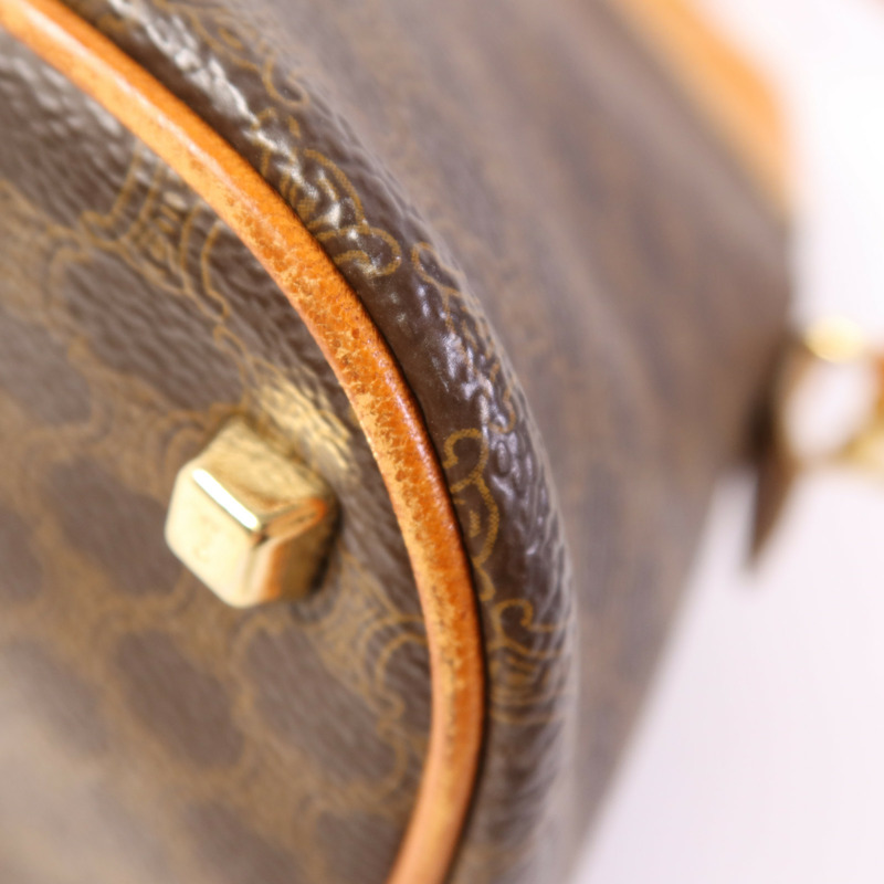 CELINE 塗層帆布Shoulder Bag金扣手挽肩背兩用袋-7