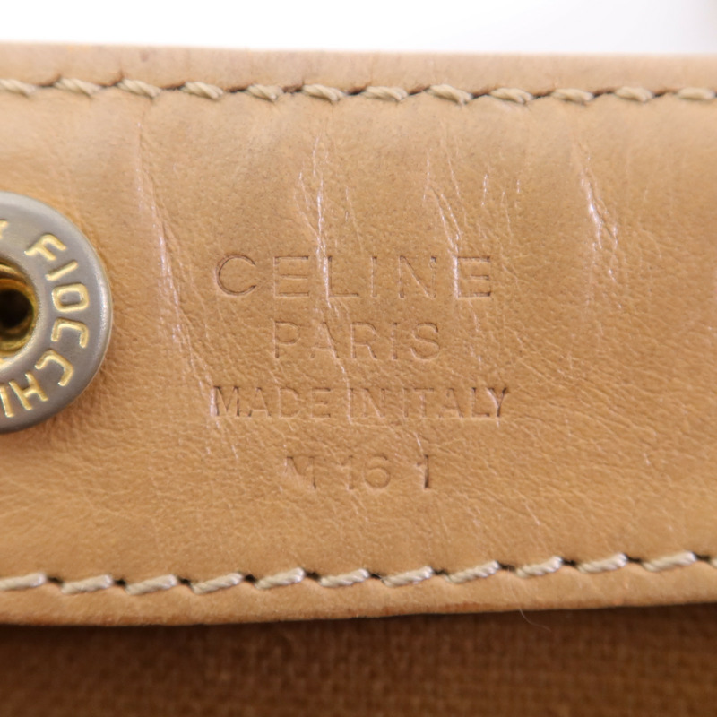 CELINE 塗層帆布Tote Bag金扣肩背袋-10