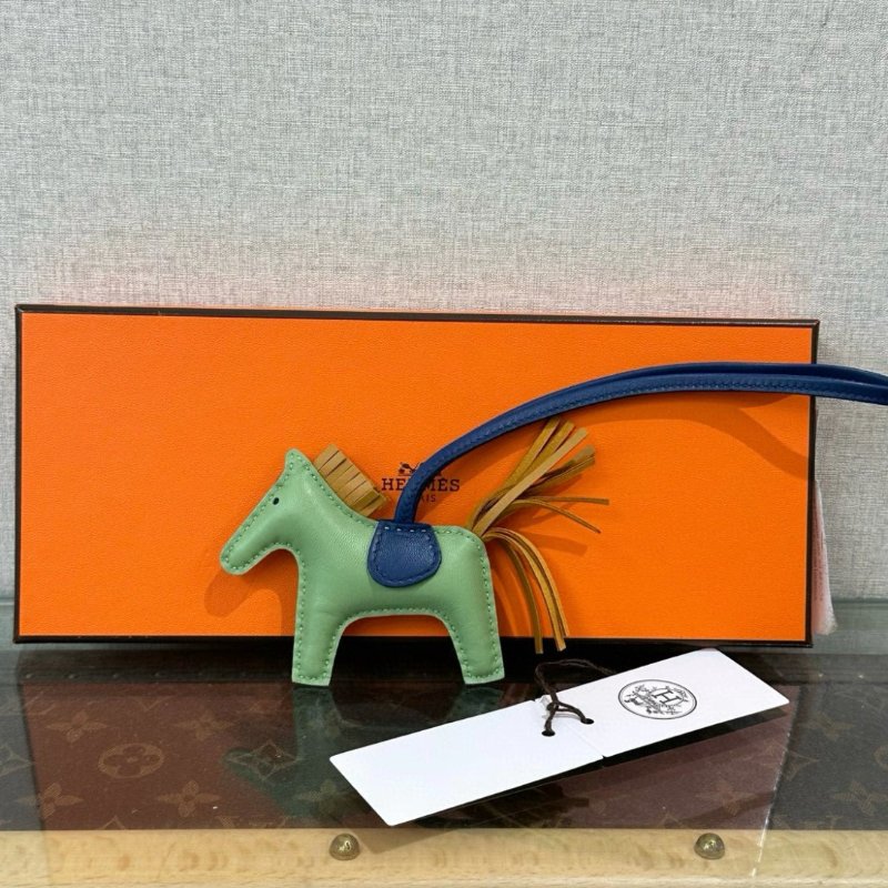 HERMES 拼色小馬掛飾 全新閒置配件盒子吊牌-0