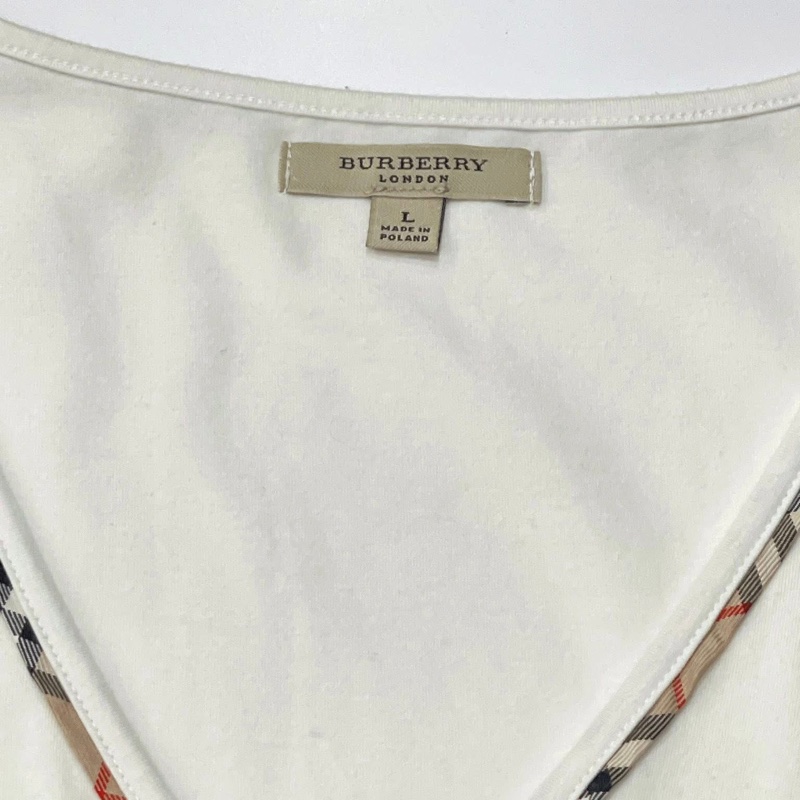 Burberry 倫敦 V領經典格紋滾邊戰馬上衣-8