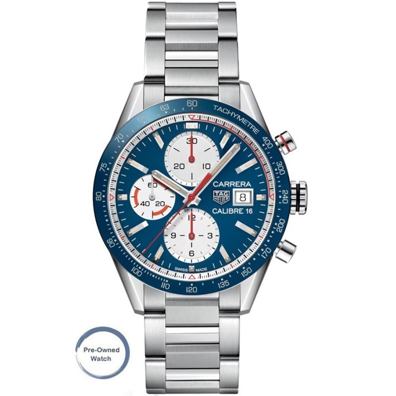9成新 防水錶 TAG HEUER Carrera Chronograph Watch with Silver Steel Bracelet CV201AR.BA0715 (思英Vito)-0
