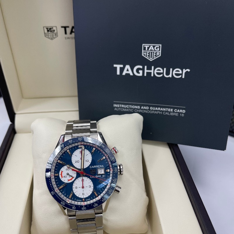 9成新 防水錶 TAG HEUER Carrera Chronograph Watch with Silver Steel Bracelet CV201AR.BA0715 (思英Vito)-5