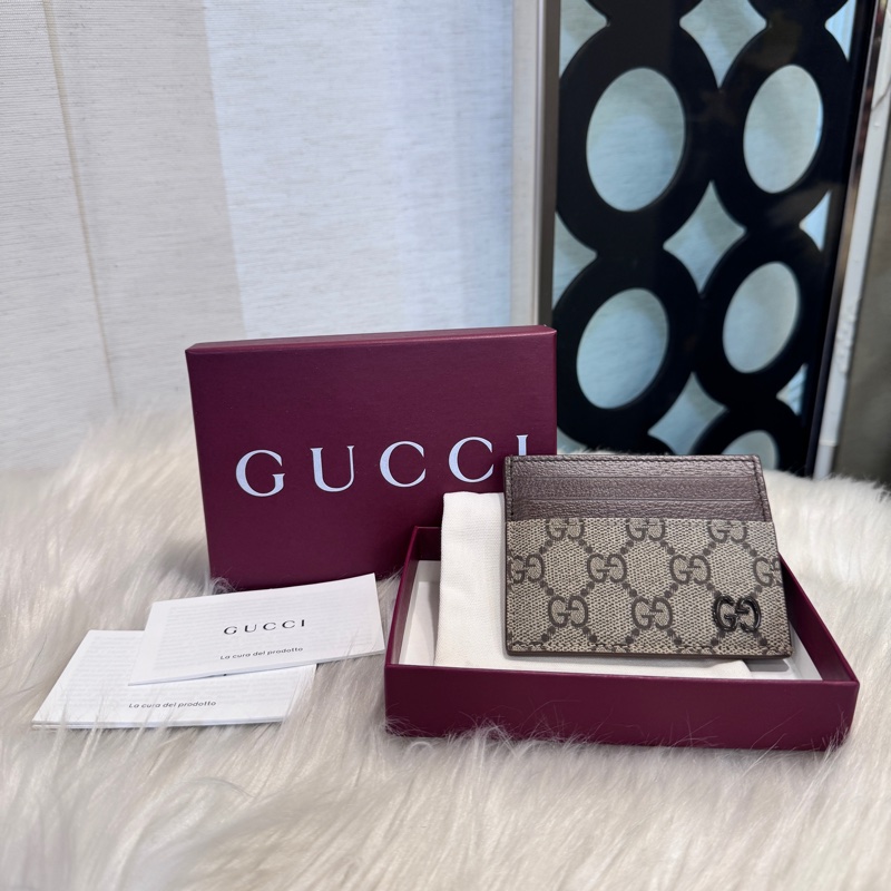 Gucci 雙色GG卡片夾 新款 近全新-0