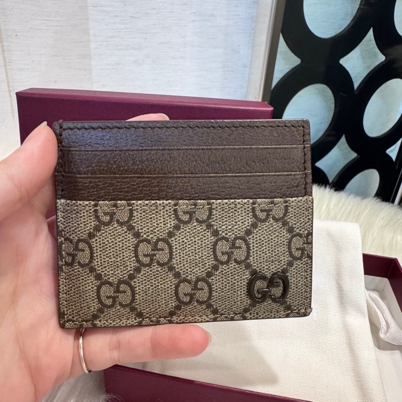Gucci 雙色GG卡片夾 新款 近全新-1