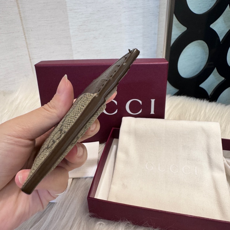 Gucci 雙色GG卡片夾 新款 近全新-4