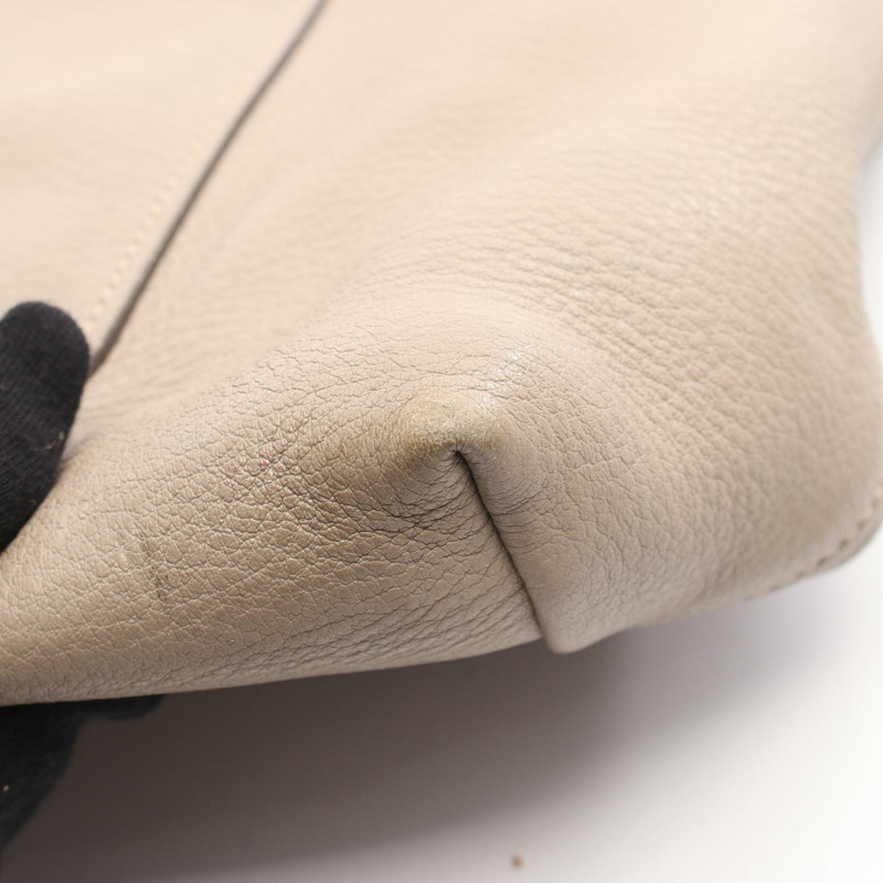 PRADA VIT DAINO 單肩包 手提包 皮革 米色 二手 女士 GHW 斜背包-5