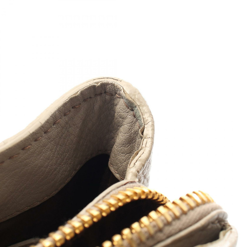 Miu Miu VITELLO CARIBU 手提包 手袋 皮革 灰色 二手 女款 GHW-8