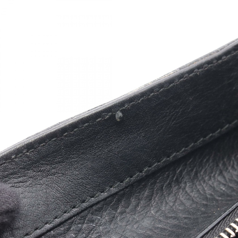 Salvatore Ferragamo Gancini 手提包 217421 皮革 黑色 二手 女士-4