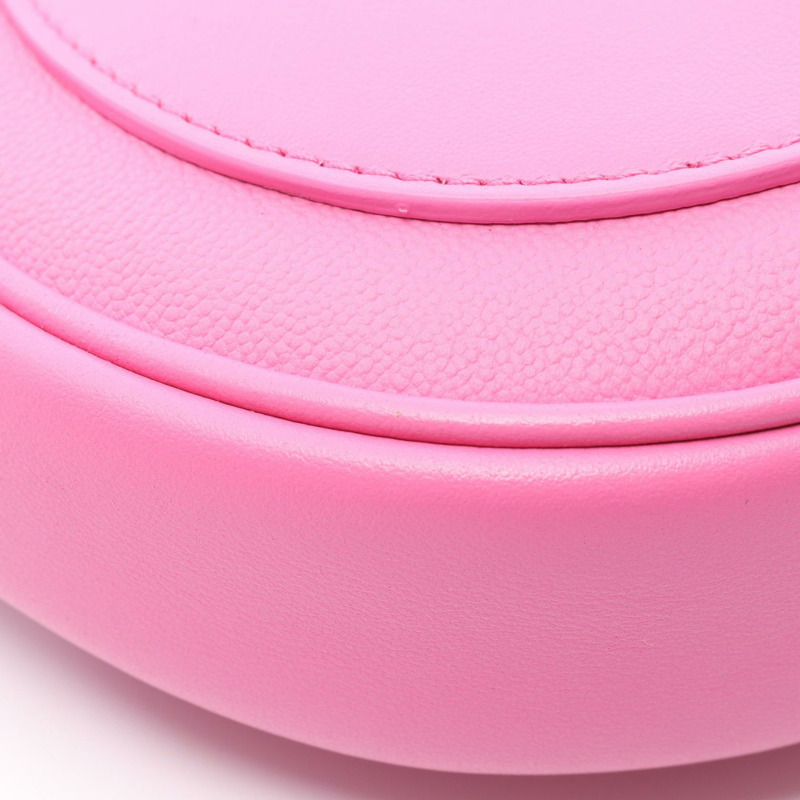 BVLGARI Serpenti Ellipse 單肩斜背包 手提包 皮革 粉紅色 二手 女款 GHW-4