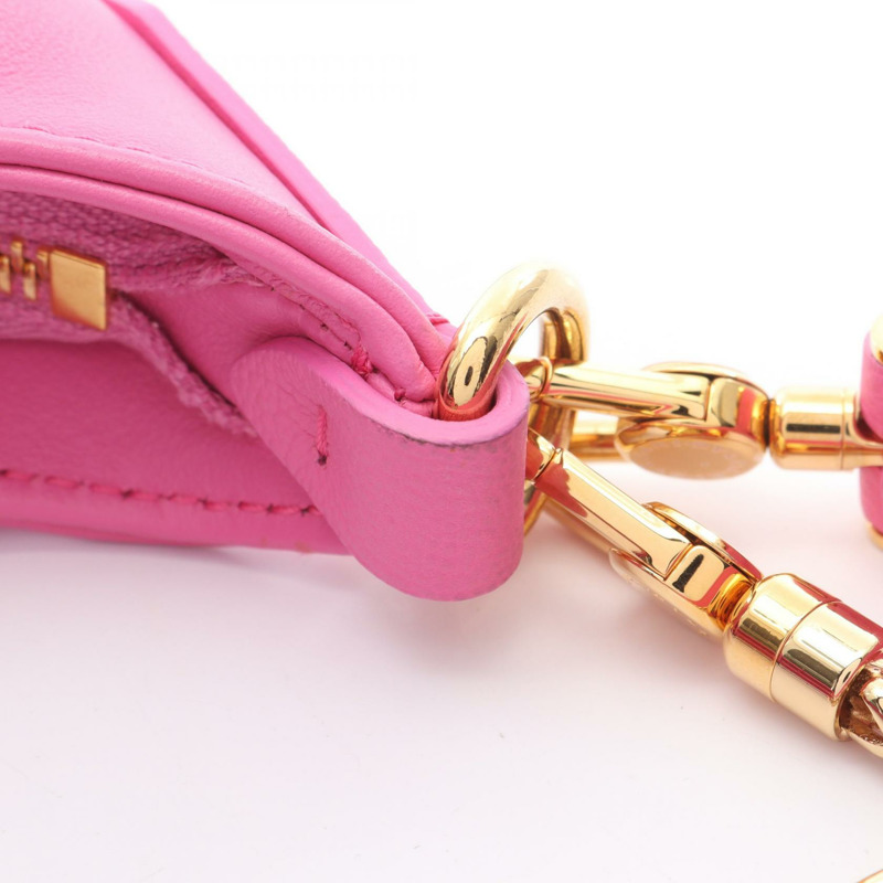 BVLGARI Serpenti Ellipse 單肩斜背包 手提包 皮革 粉紅色 二手 女款 GHW-5