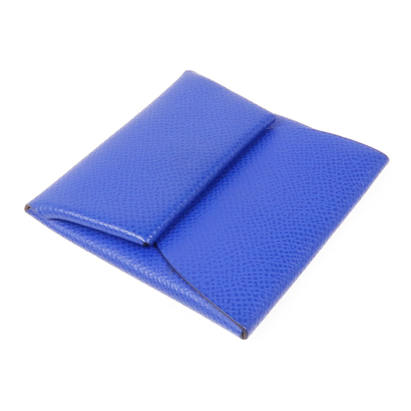 HERMES Epsom皮革Bastia銀扣零錢包-3