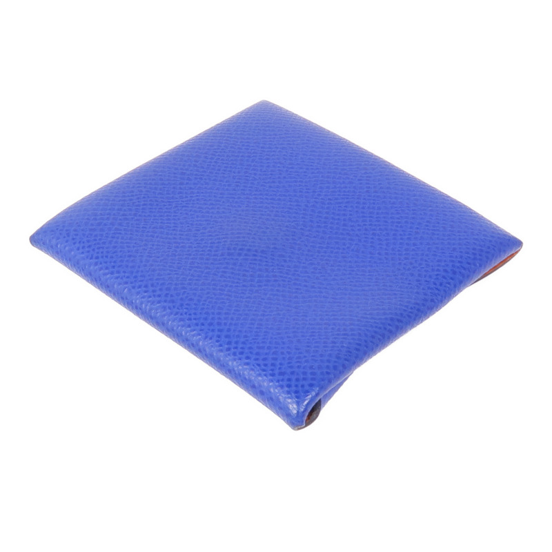 HERMES Epsom皮革Bastia銀扣零錢包-4