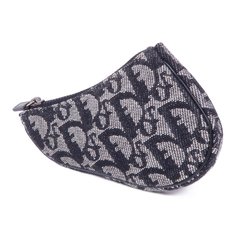 Dior 帆布Coin Case銀扣零錢包-1