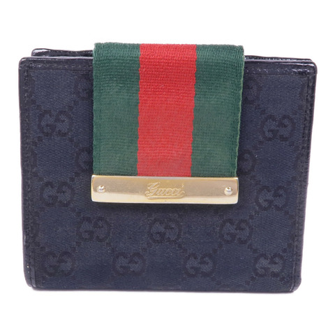 GUCCI 帆布Wallet金扣錢包