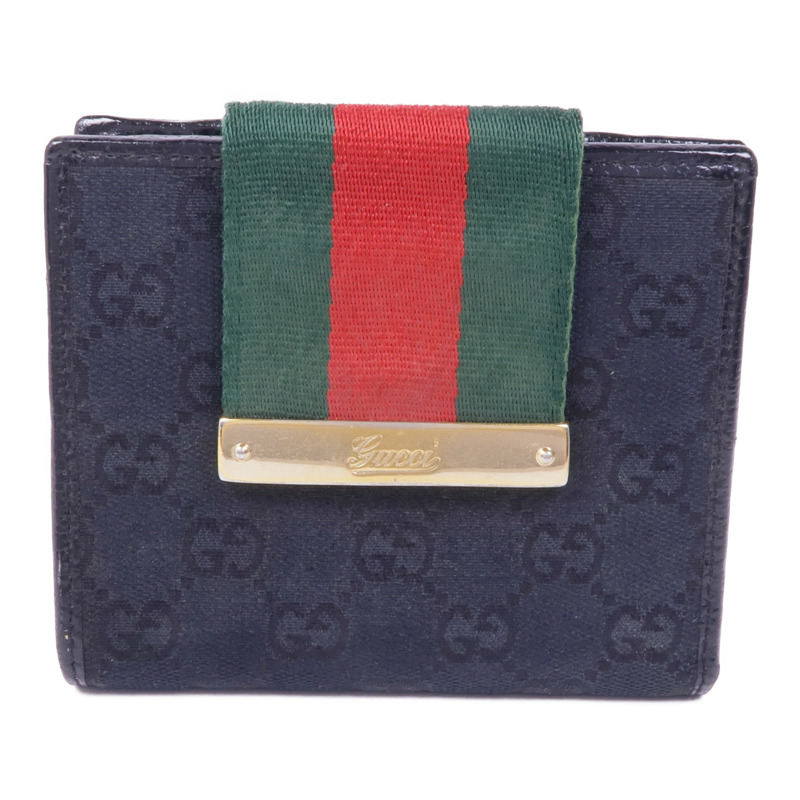GUCCI 帆布Wallet金扣錢包-0