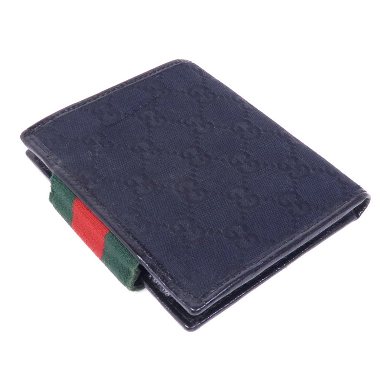 GUCCI 帆布Wallet金扣錢包-4