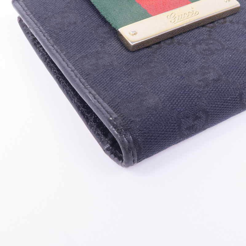 GUCCI 帆布Wallet金扣錢包-7