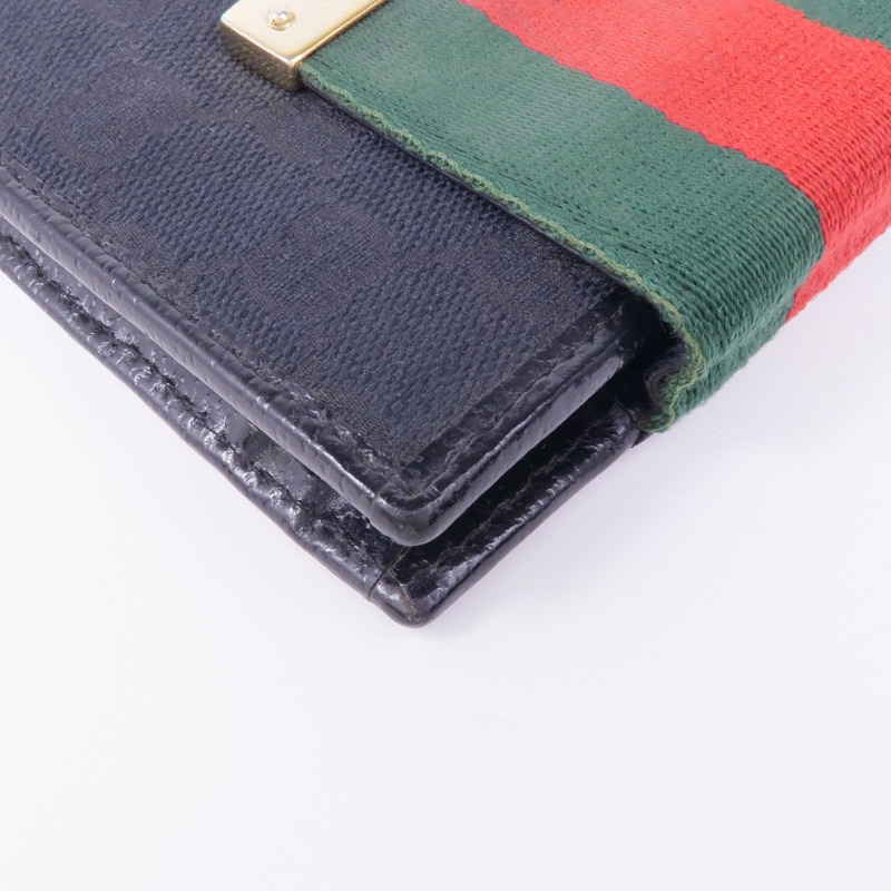 GUCCI 帆布Wallet金扣錢包-8