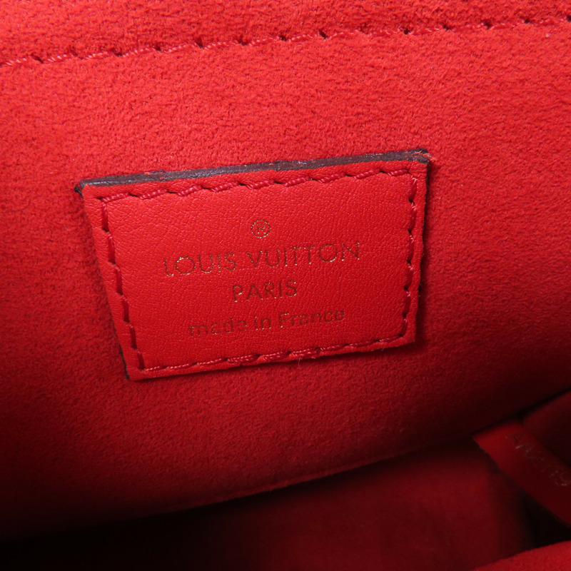 LOUIS VUITTON Monogram Locky BB金扣手挽肩背棕色/紅色-13