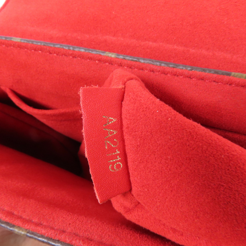 LOUIS VUITTON Monogram Locky BB金扣手挽肩背棕色/紅色-14