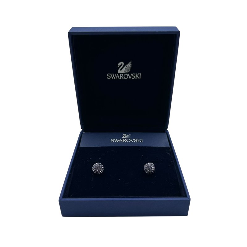 【美收精品】Swarovski 紫色鑽耳環 B-691【隔月月中將轉賣至日本 上架期限30天】-0