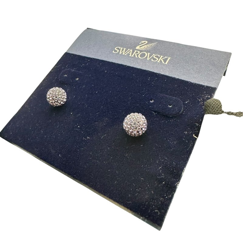 【美收精品】Swarovski 紫色鑽耳環 B-691【隔月月中將轉賣至日本 上架期限30天】-3